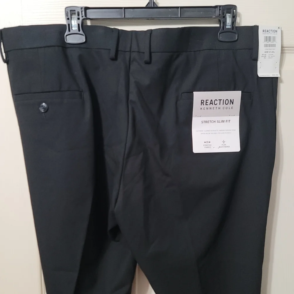 Kenneth Cole Flex‎ Slim Fit Solid Performance Dress Pants Men's 40x30 NWT